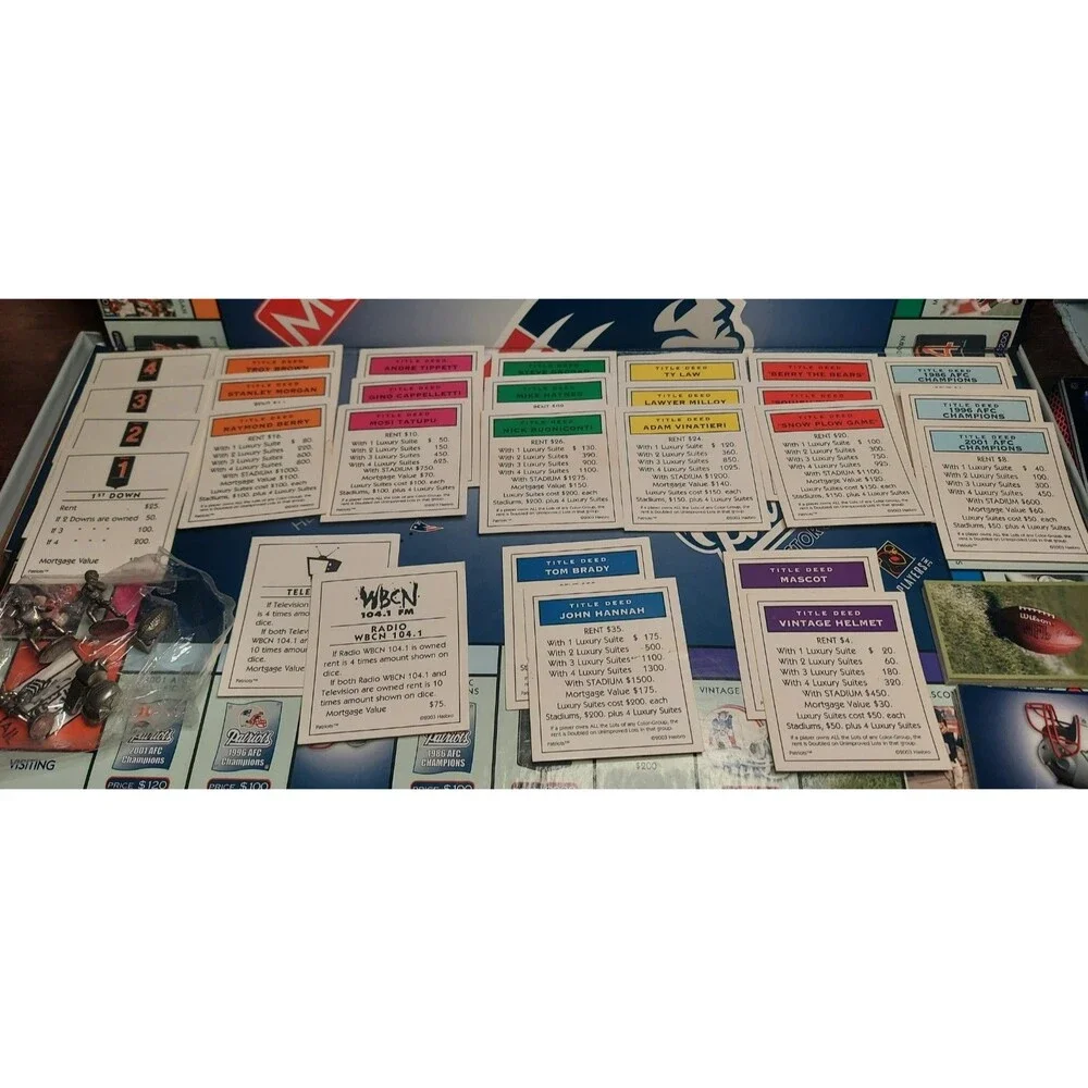 NEW ENGLAND PATRIOTS Collector's Edition Monopoly Game (No Instructions)